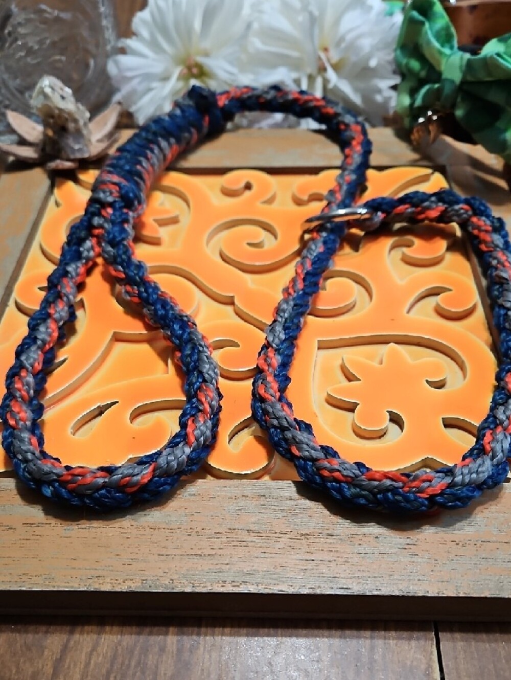 Handbraided Paracord Rope Short Leash Training Leash Adjust Choker Collar GIFTED - Picture 7 of 11